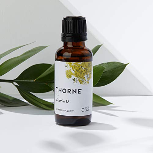 Thorne Vitamin D Liquid - Vitamin D Supplement - Supports Healthy Bones And Muscles, Cardiovascular Health, And Immune Function* - Gluten-Free, Soy-Free, Dairy-Free - 1 Fl Oz (30 Ml)- 600 Servings #TOP2