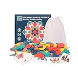 STOBOK 木製パズルおもちゃ 180ピース ジグソーパズル 幼児向け形状認識セット 親子遊び 空間認識力向上用 積み木