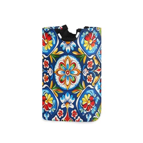 Jihqo Laundry Hamper Basket St Patrick's Clover Pattern Collapsible Nursery Storage Bin Waterproof Clothing Baskets for Home Bedroom Bathroom Washing Room