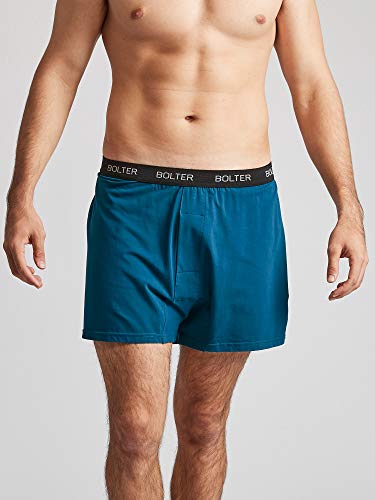 Bolter Men’s 5-Pack Cotton Stretch Boxers Shorts (Small, Blues) #TOP6