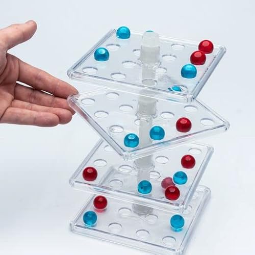 Jokari Take The Tower 3D Strategy Board Game For 2 To 4 Kids Or Adults Of Any Age. Easily Attach Rotating Playing Surfaces, Like Connect 4 Try To Align 4 Marbles, Turn A Level To Alter Opponent's Plan #TOP4