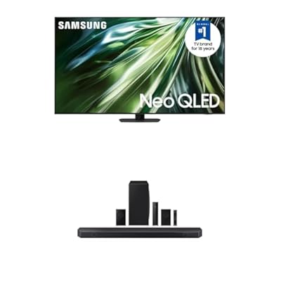 SAMSUNG 98-Inch Class QLED 4K QN90D Series Neo Quantum HDR+ Smart TV w/Dolby Atmos,Alexa Built-in (QN98QN90D, 2024 Model) HW-Q910D 9.1.2 ch Soundbar w/Dolby Audio, 2024