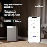Klarstein AireLux Mobile Klimaanlage – 9.000 BTU, Für Räume bis 33 m², 3-in-1: Kühlung, Entfeuchter & Ventilator, Energieeffizienzklasse A, Smart App & Sprachsteuerung, Mit Abluftschlauch, Dunkelgrau