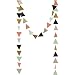 ling's moment 9 Feet Colored Triangle Garland Geometric Banner, Bridal Shower, Baby Shower, Birthday, Spring Theme Party Garland (Gold Glitter,Mint,Coral,Gray,Black)