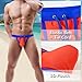 HASWECHYS Mens Bikini Swimwear Man Sexy Drawstring Swimsuit Low Rise Swim Brief for Men Fashionable 2 Pack Mul02 L