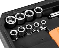 NEO TOOLS DIY Werkzeugset, 60 Teile im robusten Koffer, Schraubenschlüssel – Ansicht 6