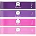 Resistance Bands with Carry Bag, Video & eBook. Set of Four Loop Bands for Exercise and Fitness (Purple and Pink)