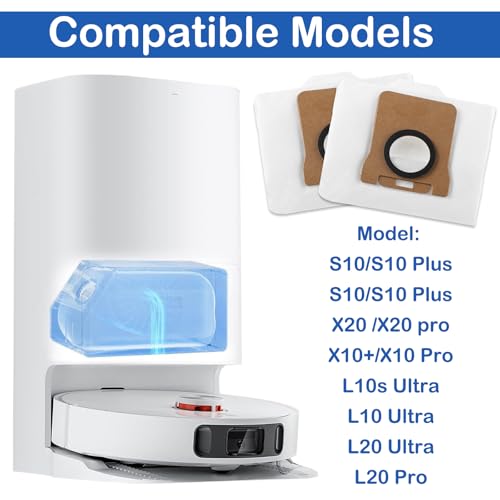 20 Stück Staubsaugerbeutel für Xiaomi X10+X20+S10+Dreame L10s Ultra+L10 Ultra+ L20 Ultra+L20 Pro，Staubbeutel Ersatz Beutel Zubehörset