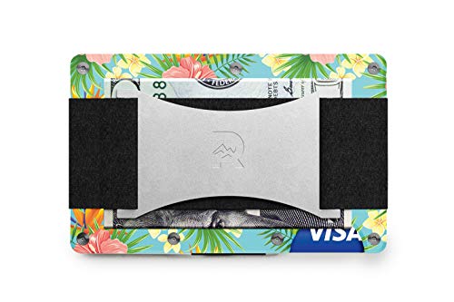 [ザ リッジ] スマートフォンよりも薄い財布 アルミニウム マネーバンド キャッシュストラップ トロピカル