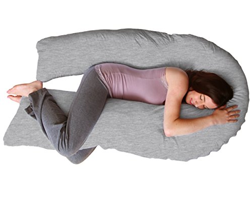 Deluxe Comfort U-Shaped Body Pillow - Inspired Letter U-Shaped Design - Total Body Length - Prenatal Pregnancy Pillow - Body Pillow, White #TOP5