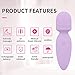 Mini Wand Massager Small Cordless Hand-held Massager Quiet Waterproof Massager Rechargeable Personal Massager for Neck Shoulder Back Body [4.35 * 1.18 inches]