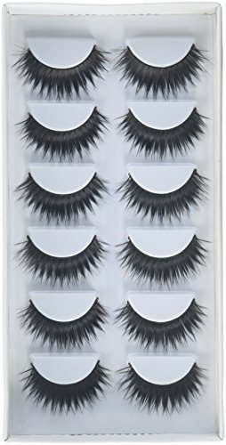 Lookatool 6 Pairs Handmade Natural Messy Cross Fake Eye Lash False Eyelashes Extension Makeup