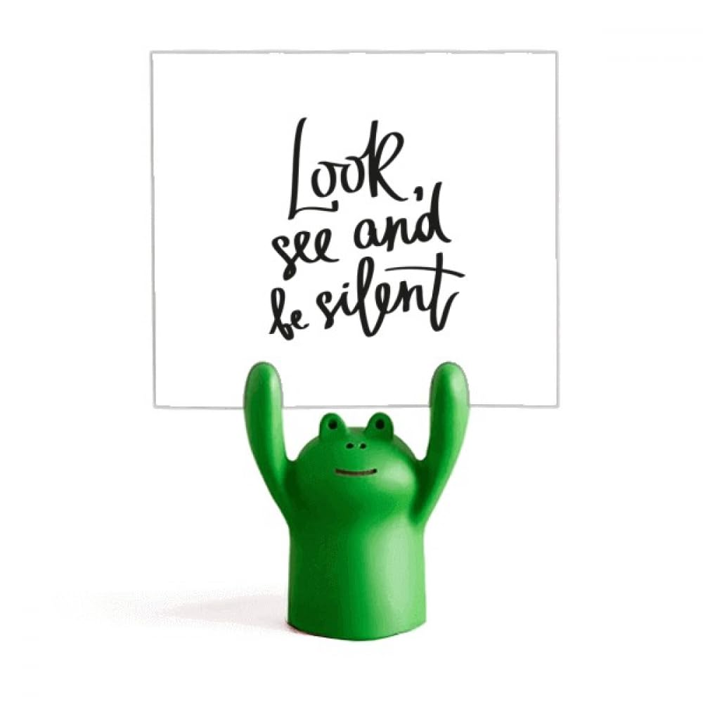 Support mémo Look See and Be Silent grenouille cadeau original - 4