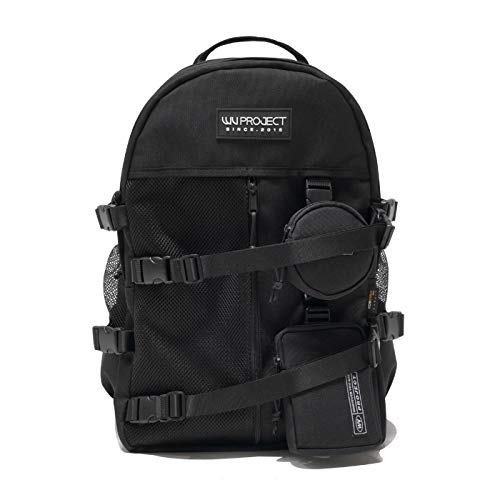 EAST WEST ブラックバックパック デイバック リュック 「East West U.S.A」ナイロンディバッグ