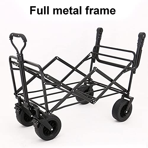 Garden Trolley Opvouwbare Rolwagen, Metalen Frame Ondersteuning, Buiten Opbergwagen Voor Tuin/Picknick/Barbecue (Color… - Image 6