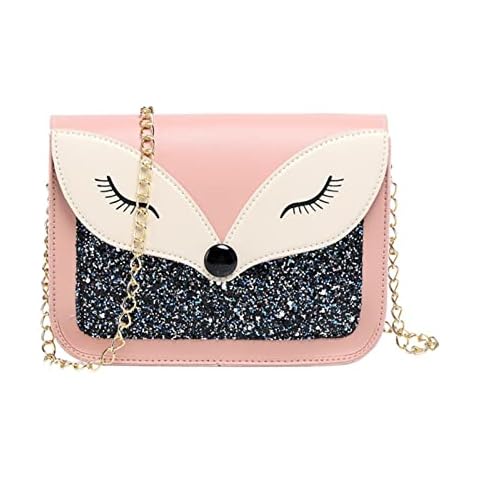 Girls Handbag Little Girls Crossbody Pu Bag Purse Fashionable Fox Pattern Mini Shoulder Bag for Women Little Girl Cover