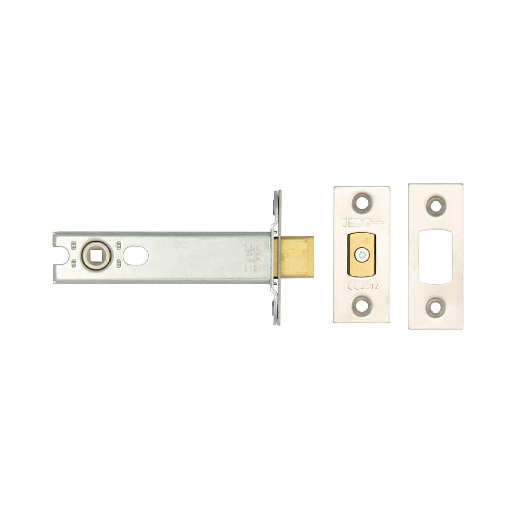 Ironmongery Solutions® Jedo Heavy Duty Tubular Deadbolts Robust Security Mortice Deadbolt for Timber & Composite Doors Fixings Included (Satin Stainless Steel, 102mm)