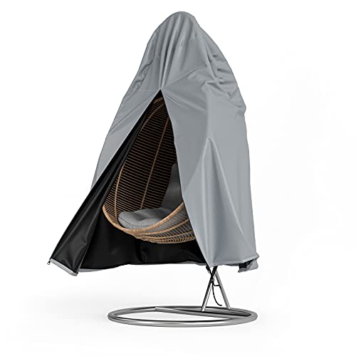 YoungBee Hängesessel Schutzhülle, wasserdichte, Windfest, Anti-UV, Verbessertes Reißfestes Garngefärbtesl Oxford 420D Material Abdeckung für Hängesessel 230*200cm-Silber Cover