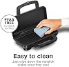 Proctor Silex Deluxe Sandwichera Eléctrica con Placas Antiadherentes Libres de PFAS | Para 2 Grilled Cheese, Reubens, Tortas o Subs | Superficie Cerámica Duradera Fácil de Limpiar | Acero Inoxidable | 25415MN 6