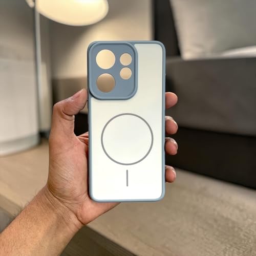 Image of Shockproof Design Back Cover Compatible for Vivo V60 5G / V60E 5G / Vivo T4 Pro 5G | Frosted Matte Case with Camera Protection | Slim Shockproof TPU Mobile Cover (Gray)