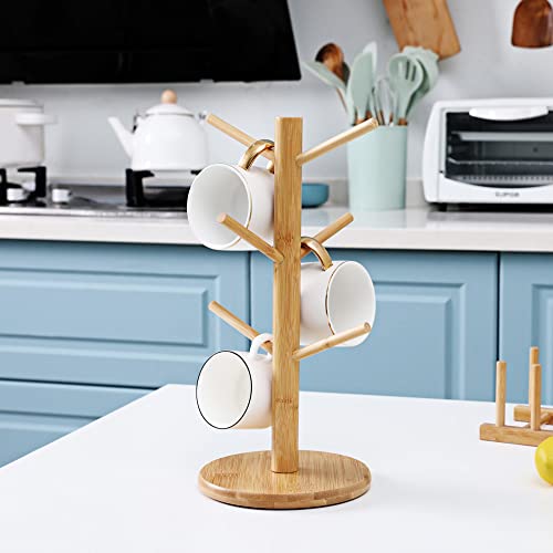 MyLifeUNIT Mug Holder Tree, Coffee Cup Holder with 6 Hooks (Yellow) by MyLifeUNIT - Image 2