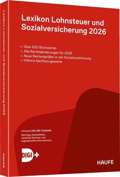 Lexikon Lohnsteuer und Sozialversicherung 2026 plus Onlinezugang (Haufe Steuertabellen)