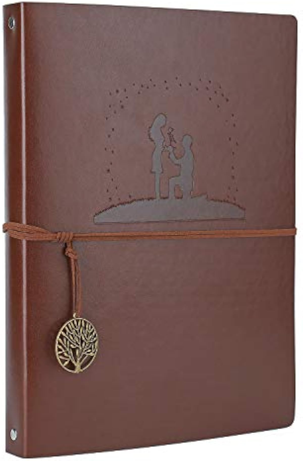 在庫処分大特価 Aior レザーライティングジャーナルノート 詰め替え可能レザーハードカバーノートブック スパイラルトラベルダイアリー スケッチブック レトロペンダント付き 裏地なし用紙 ノート ガールズ レディース バレンタインギフト 結婚式用 送料無料数量限定