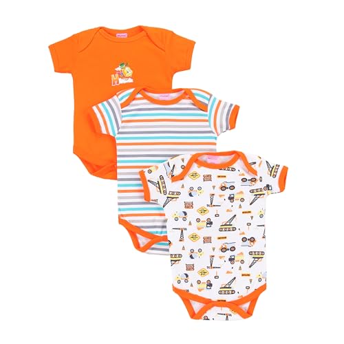 Image of Baby Bodysuits 100% Cotton Rompers /Sleep Suits /Onesies /Night Suits for Baby Boys New Born Baby Clothes-(Pack of 3)