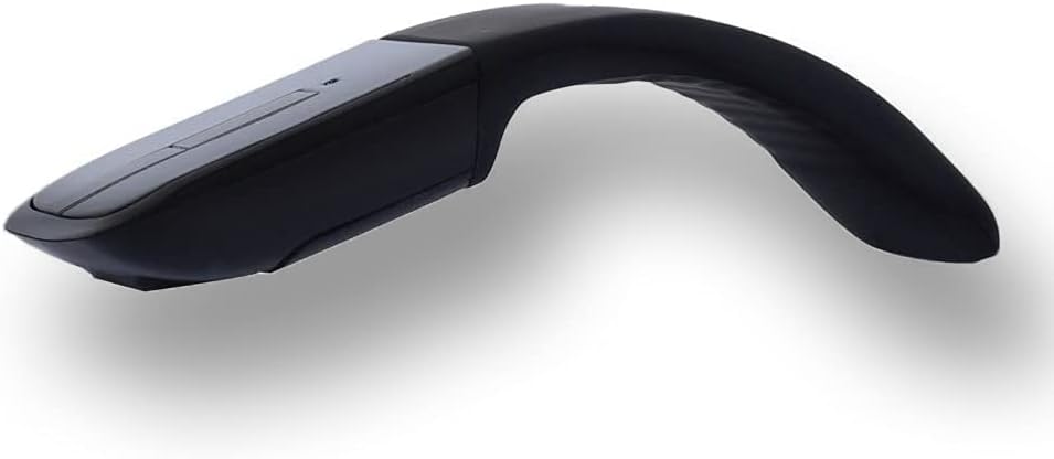 WUDEKEJIBluetooth Arc Touch Mouse Slim and Portable Mini Wireless Computer Mouse Folding Ergonomic Optical Mice for Notebook Laptop Tablet (Bluetooth-Black)