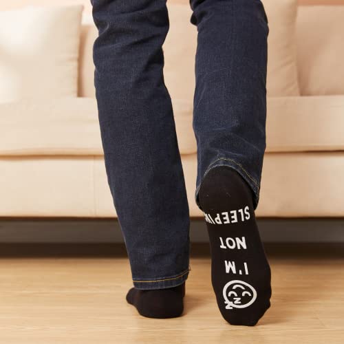 Dntlkup Funny Gifts For Dad Father’s Day Men Women Cute Novelty Lovely Socks: I’m Not Sleeping I’m Just Resting My Eyes (L, Face) #TOP6