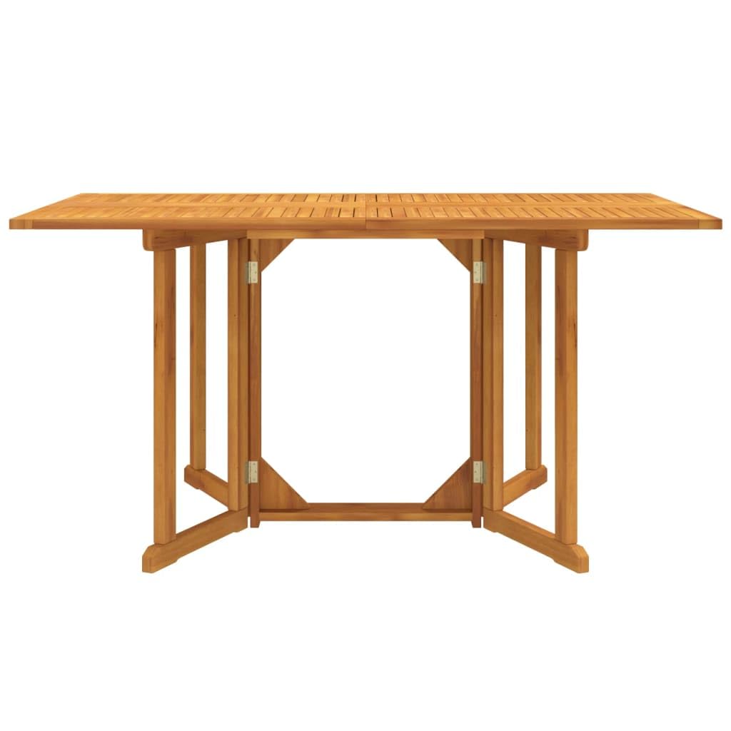 vidaXL Tavolo Giardino Pieghevole a Farfalla 150x90x75cm Massello Teak