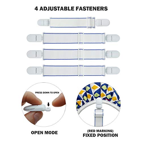 Ironing Board Cover and Pad Standard Size 15\" x 54\",Elastic Edges and 4 Adjustable Fasteners Make 3 Layer Padded Ironing Board Cover Surface Smoother,1 Large Protective Scorch Mesh Cloth - Thumbnail 3