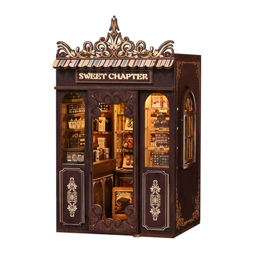 CRESYMME ミニチュアハウス ドールハウス ブックヌック キット 木製 DIY 立体 趣味 手作り（甘美な章）