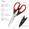 iBayam Kitchen Scissors All Purpose Heavy Duty 2 Pack with Protective Sheath, Stainless Steel Shears Kitchen Utensils Set for Cutting Food Cooking Meat Poultry Dishwasher Safe Soft Comfort-Grip #3