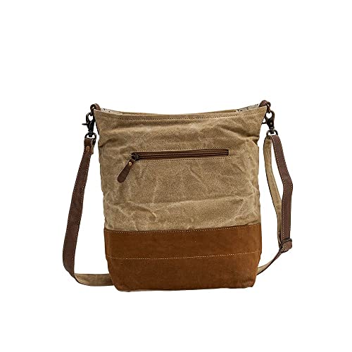 Myra Bag Western Leather Shoulder Bag for Women - Upcycled Canvas Crossbody Jinga3