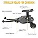 Universal Stroller Board with Detachable Seat, 2in1 Sit and Stand Stroller Glider Board for Most Strollers, Holds Children Up to 55 LBs Stroller Standing Board