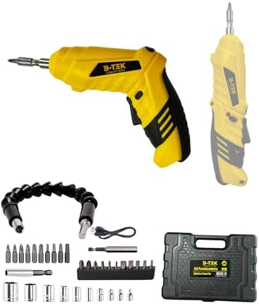 kit Parafusadeira e furadeira 360 com 46 pçs portátil Doméstica C...