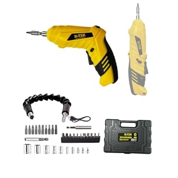 kit Parafusadeira e furadeira 360 com 46 pçs portátil Doméstica Carregador usb Leve e Prático