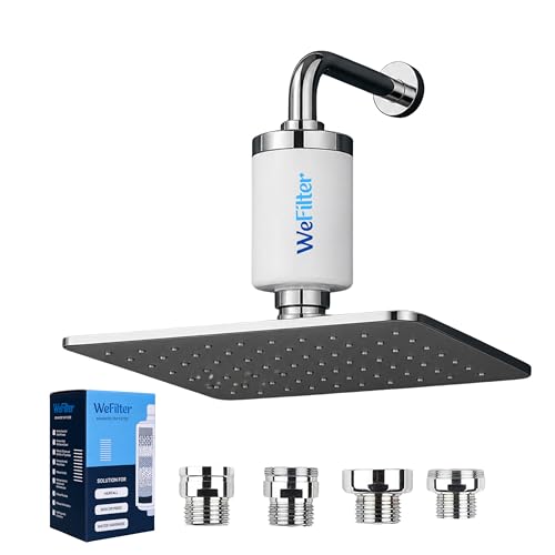 Image of Proprietary Technlogy Water Softener for Bathroom | KDF & Carbon | Hard Water Softener for Tap | Nano Silver | Reducing Hair and Skin Dryness | Fits All Metal Taps | 22-28mm | White & Chrome
