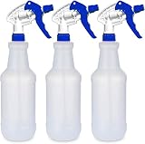 Empty Plastic Spray Bottles for Cleaning Solutions (32 Ounce) Empty Refillable...