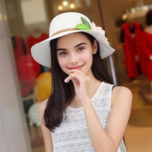 Sombrero de Sol para Mujer tipo Panama de Paja miniatura 7