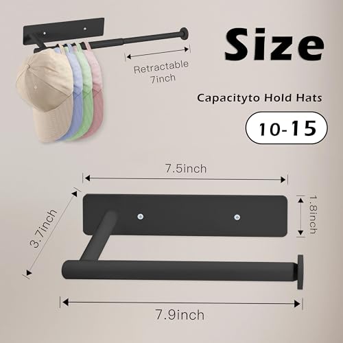 OUYIALY Hat Rack,for Doors, Closet ，Hat Organizer for Wall，Cap Hanger for Baseball Caps ，Closet Organization ，Hat Organizer by OUYIALY - Image 2