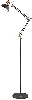 LEPOWER Metal Floor Lamp, Adjustable Swing Arm Floor Lamps with Heavy Du...