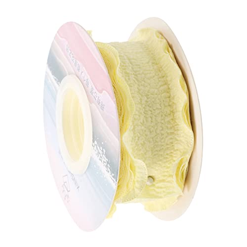 TEHAUX 4 Rolos De Tule Chiffon Guarnição É Suprimentos De Arco Decoração Roupas Casamento Plissado G