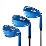 KVV Premium Golf Wedges with Ionized Blue PVD Finish - 52/56/60 Degree 3-Wedge Golf Set-Right-Handed, CNC...