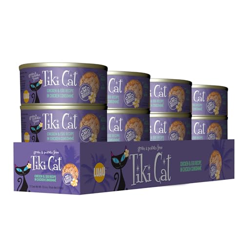 Image of Tiki Cat Luau Wet Cat Food, Chicken & Egg, 2.8 oz. Cans (12 Count)