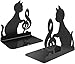 Produktbild LONGXI Bookend Neuheit Cat Kreative Metallschreibtisch Stände Studenten Kinder Kinder Buchstützen Halter Hauptdekoration Büro Schulbedarf Briefpapier-Geschenk,Note cat