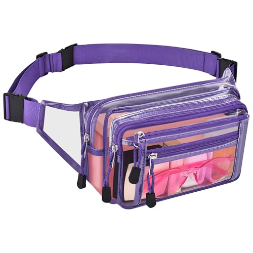 USPECLARE Clear Fanny Pack Stadium Approved Large Multi-Purpose Waist Bag