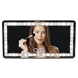 eveco Car Visor Vanity Mirror - Rechargeable LED Light Makeup Mirror for All Car - Universal Car Sun Visor Mirror - Innovative Car Mirror Accessories
