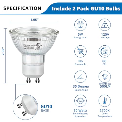 Image of SUNVIE 2 Pack Up Lights Indoor Floor Can Light Uplighting Indoor Spotlight with 2700K GU10 Bulb Accent Lighting Floor Uplighting for Home Plant Picture, UL Listed 5.9 FT Plug Cord & Foot Switch